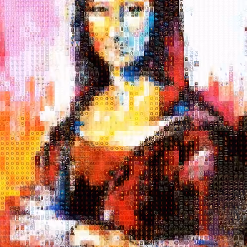 ETHERULISA MOSAIC #1 ART BY Feko More than 3550 images 50*71 the same Mona Lisa original size