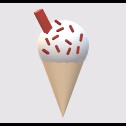 Vanilla sprinkles ice