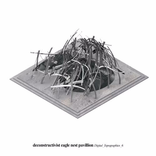 deconstructivist eagle nest pavilion