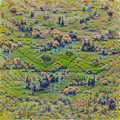 Magical meadow dnd map pixel art