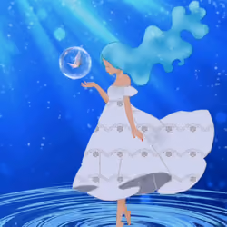 Aqua Whispers: The Goddess and the Butterfly in Bubble