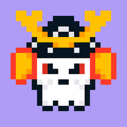 Kawaii  SKULL #340 samurai
