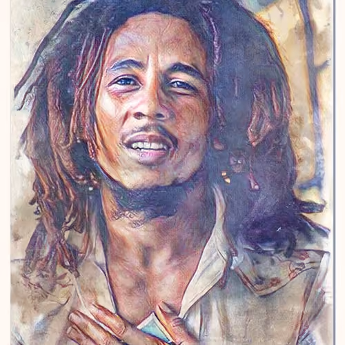 Watercolor #32 - Bob Marley