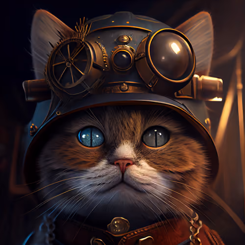 Steampunk Victorian Cat #46