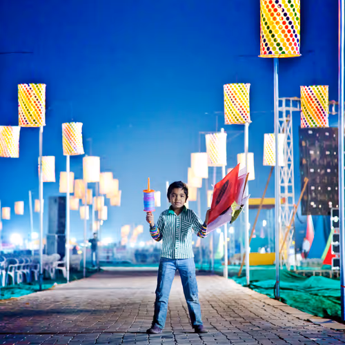 Pride kid and his kites