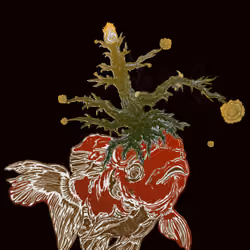 golden fish under the tree