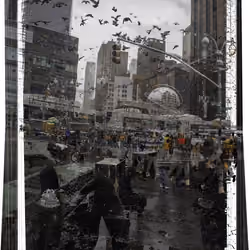 Automated Digital Photo Collage of View West from Columbus Circle, 2/2022
