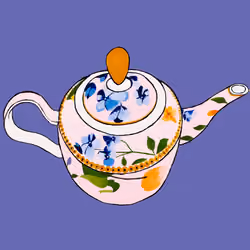 The Mad Hatter's teapot with Pantone 2022