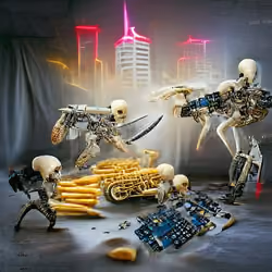 Make no connection with a robot given to anger, nor go with a wrathful machine.