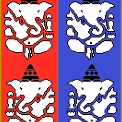 Lord Ganesh in Pixel-Art