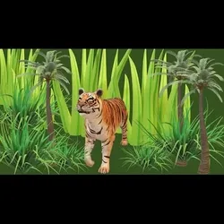 Tiger in the Jungle 8k Video - 3D Animation with Music