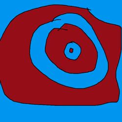dark red blue turtle