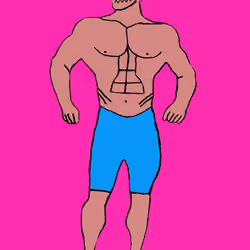 Slightly burned bodybuilder #2463