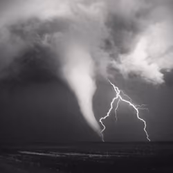electric tornado B&W