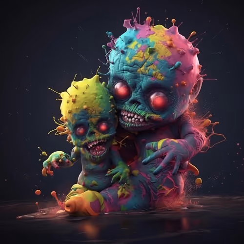 zombie baby and mother