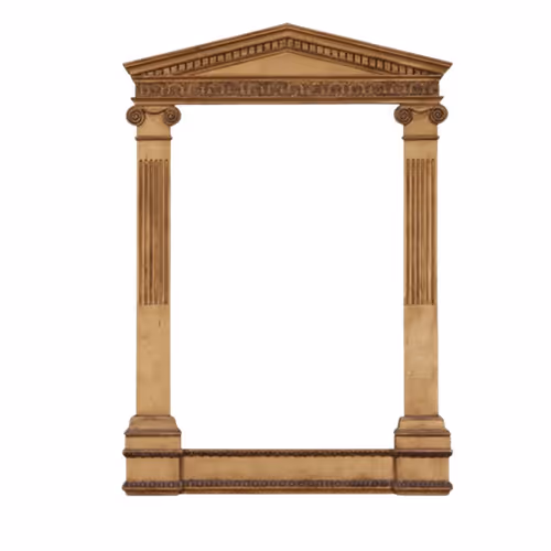 Tabernacle Frame Italian 18C Carved And Gilded With Fluted Pillars