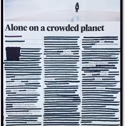 markerpoem "alone on a crowded planet" by Kurt Frenier