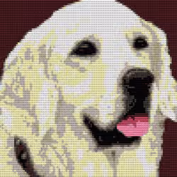 Dog Mosaic Block Portrait