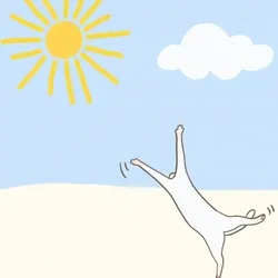 yeah cat on the beach