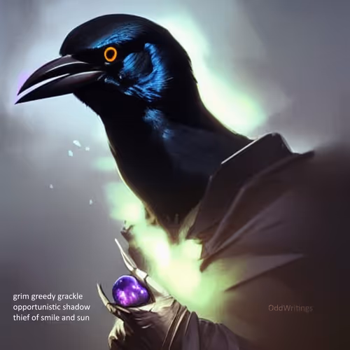 12 Ways Of Looking At A Grackle Haiku