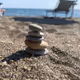 stones on the beach of Ostia 