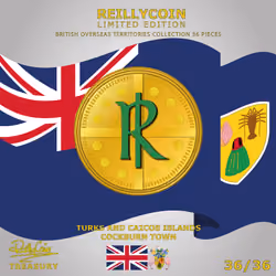 ReillyCoin Limited Edition British Overseas Territories Collection Turks and Caicos Islands No.36 of