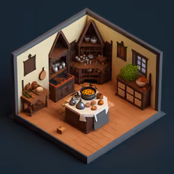 Room No.899314 Argentina Kitchen Room Year 1724