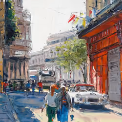 Serie Havana: the city marvels. Oil Painting.