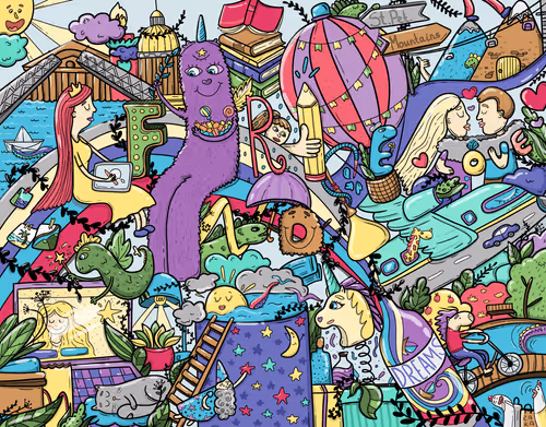 Mysterious doodle stories