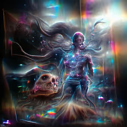 Galaxy goddess and her guardian