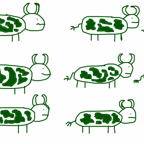 Its nine green cows