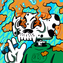 Smoking Skull #492
