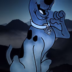A chilling Scooby Dog