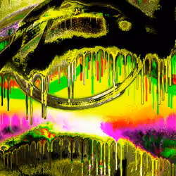Abstract Spraypaint Drips Multicolor