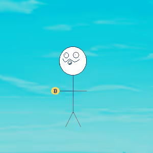 Stick Man Finds A Bitcoin