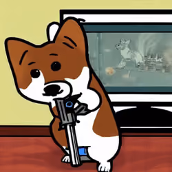Guard Dog With A Gat