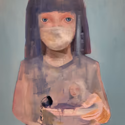 Girl with mask
