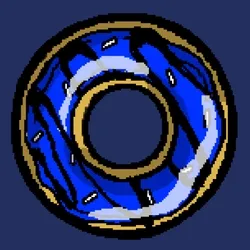 Dark Blue Rollin' Donuts
