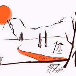 Valley of Blood River Under Broken Stone  