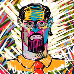 DOODLED #11 - Doodle Art Sketch Portrait #11