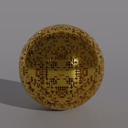3D Autoglyph #420 Gold