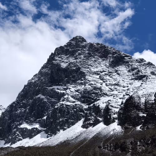 snow and mountain