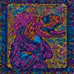 Neon Kuriosity Cyberpunk Raptor #2