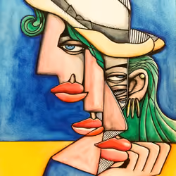 Woman with a straw hat