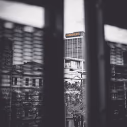 Framed between