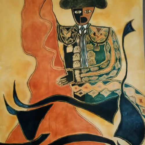 bullfightingPASTEL SOBRE PAPEL