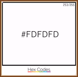 #FDFDFD | 253/255