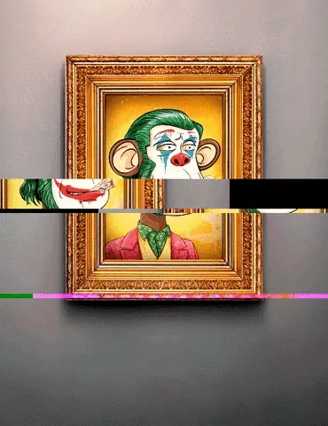 Banksy Party Ape Glitch Joker