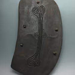 'War Shield' - Wood, Rattan, Black pigments - Physical NFT