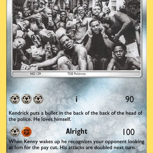 Kendrick Lamar To Pimp a Butterfly Pokémon Card